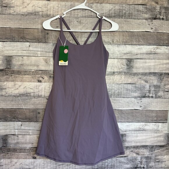 HALARA Dresses & Skirts - Halara Softly Zero Plush Backless Active Dress Tulip Purple, Size Small NWT
